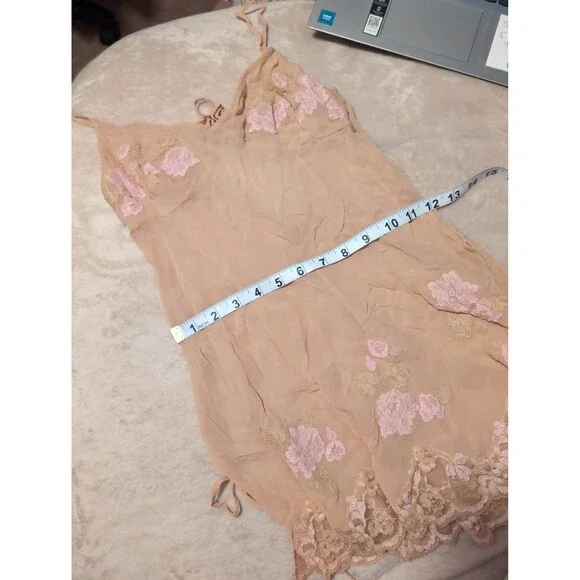 Vintage Victoria secret night gown lingerie floral uptown mini dress - Picture 7 of 8